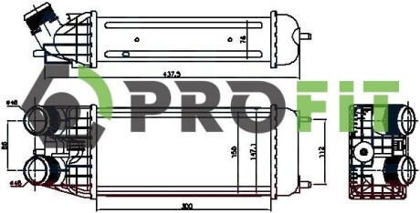 Радиатор наддува PROFIT 1780-0158