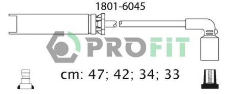 Комплект кабелів високовольтних PROFIT 1801-6045