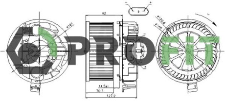 Вентилятор салона PROFIT 1860-0012