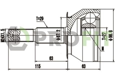 ШРКШ зі змазкою в комплекті PROFIT 2710-3141