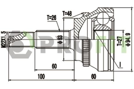 ШРКШ зі змазкою в комплекті PROFIT 2710-3147