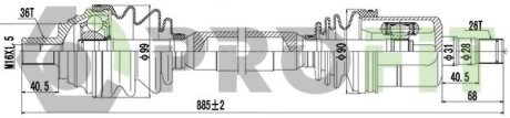 Полуось PROFIT 2730-3028