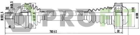 Піввісь PROFIT 2730-3092