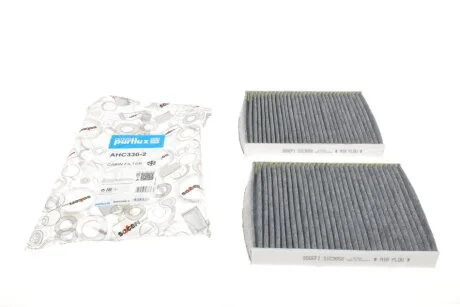 Фільтр салону BMW 5 (F10)/7 (F01) 2.0-6.0 08- (вугільний) (к-кт 2 шт.) Purflux AHC336-2