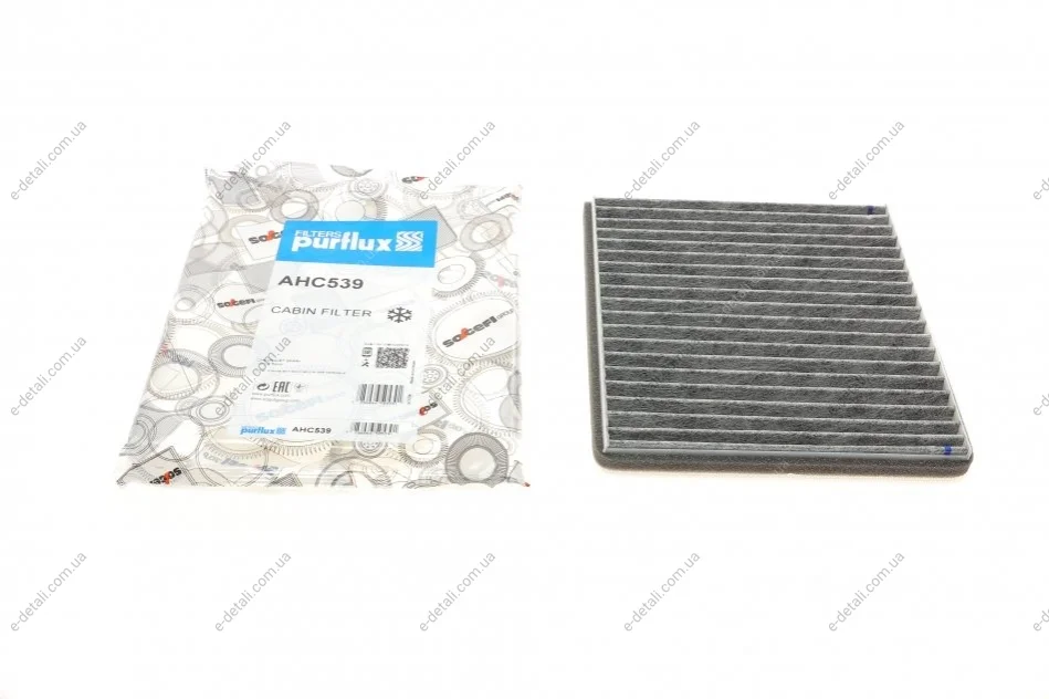 Фильтр салона Chevrolet Spark 1.0/1.2 DOHC 16 V 10- (угольный) Purflux AHC539 (фото 1)
