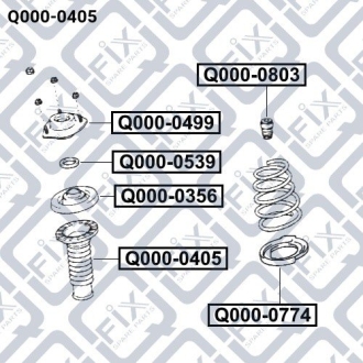 Пильовик переднього амортизатора Q-fix Q0000405