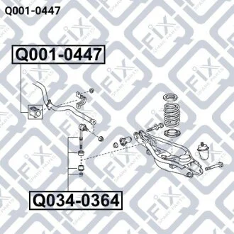Втулка заднього стабілізатора Q-fix Q0010447