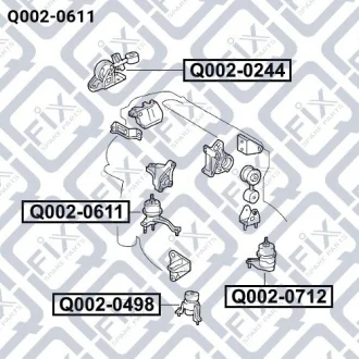Подушка двигуна права (гідравлічна) Q-fix Q0020611