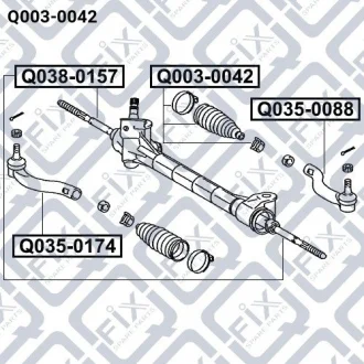 Пильовик рульової рейки Q-fix Q0030042