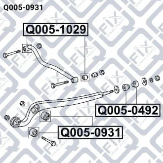 Сайлентблок важеля нижнього передній Q-fix Q0050931