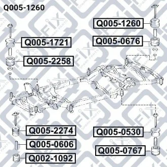 Подушка підрамника Toyota Land Cruiser Q-fix Q0051260