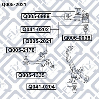 Сайлентблок переднего нижнего рычага Q-fix Q0052021