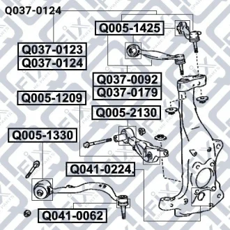 Тяга передня ліва Q-fix Q0370124