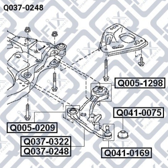 Рычаг передний правый Q-fix Q0370248 (фото 1)