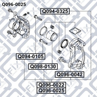 Суппорт тормозной передний левый Q-fix Q0960025 (фото 1)