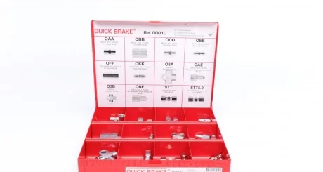 Комплект cоединителей трубок тормозных d=3.1-4.0 (К-кт 25 шт.) QUICK BRAKE 0001C