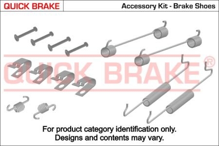 Комплект пружинок колодок ручного гальма QUICK BRAKE 105-0005