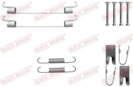 Комплект пружинок колодок ручника Renault Clio 05- (203x38) QUICK BRAKE 1050042