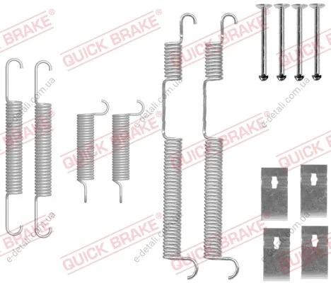 Комплект пружинок колодок ручника Kia Sportage/Retona 94-03 QUICK BRAKE 105-0844 (фото 1)