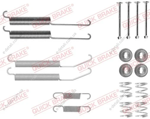 Комплект пружинок колодок ручника Mitsubishi L200/L400/Colt 95-07 QUICK BRAKE 1050845 (фото 1)