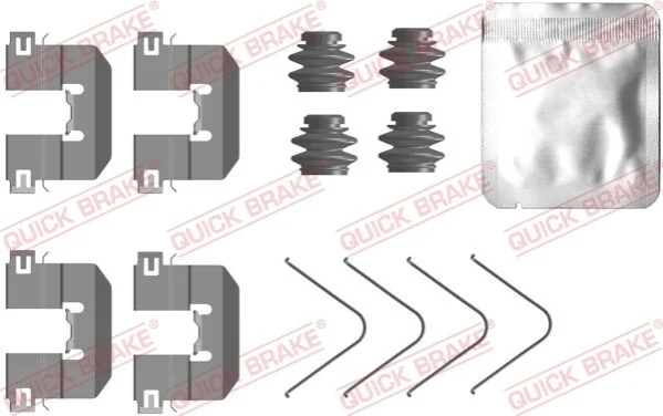 Монтажный компл.,тормоз.колодки QUICK BRAKE 1090104 (фото 1)