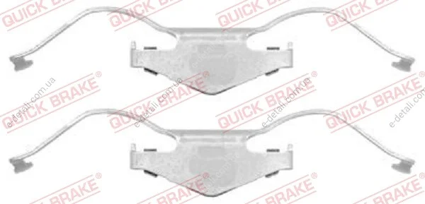 Планка суппорта (переднего) прижимная (к-кт) Opel Vectra C 1.6-2.2DTI 02- (Ate) QUICK BRAKE 109-1297 (фото 1)