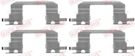Планка суппорта (переднего) прижимная (к-кт) Suzuki Forester/Impreza/Legacy I-III 89-09 (Akebono) QUICK BRAKE 109-1672