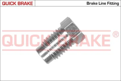 З'єднувач трубки гальмівний (M10x1.25/10x19.5/d=5.0) QUICK BRAKE L