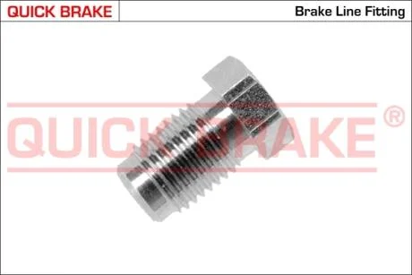 Соединитель трубки тормозной (7/16''x20/12x21.5/d=5.0) QUICK BRAKE PG