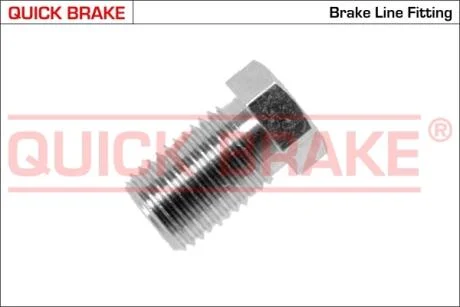 Соединитель трубки тормозной (3/8'x24/10x18.0/d=5.0) QUICK BRAKE S
