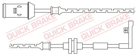Датчик износа тормозных колодок (передних) Opel Vectra B 95-03 (L=660mm) QUICK BRAKE WS 0165 A
