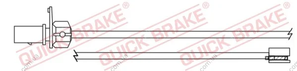 Датчик зносу,гальм.колодки QUICK BRAKE WS0400A (фото 1)