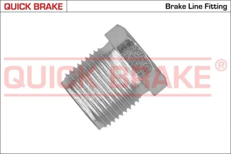 Соединитель трубки тормозной (M14x1.5/L=17mm/d=8.2mm) QUICK BRAKE ZA