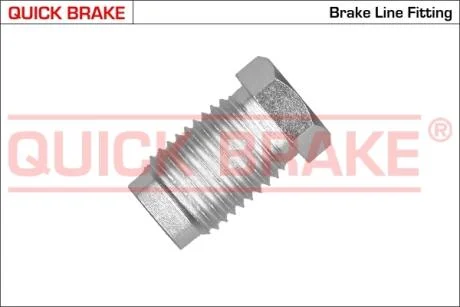 Соединитель трубки тормозной (M14x1.5/L=26mm/d=8.2mm) QUICK BRAKE ZB