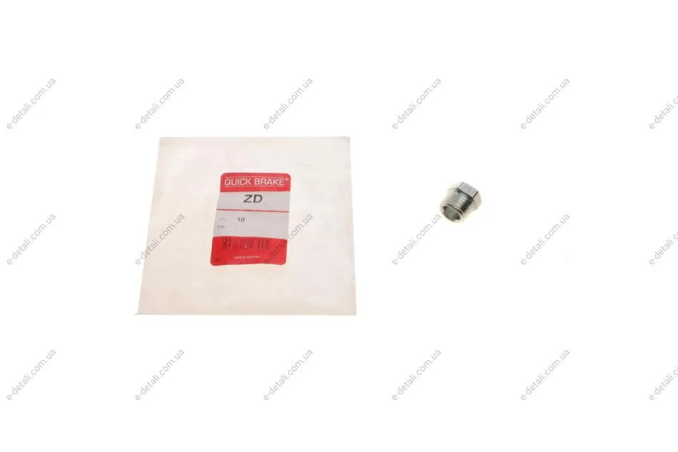 Соединитель трубки тормозной (M5/8x18/L=17mm/d=10.2mm) QUICK BRAKE ZD (фото 1)
