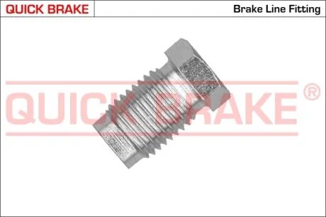 Соединитель трубки тормозной (M14x1.5/L=25mm/d=8.5mm) QUICK BRAKE ZE