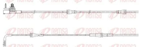 LAND ROVER Датчик зносу гальмівних колодок (передн) RANGE ROVER VELAR (L560) 2.0 P250 Si4 4x4 17- REMSA 001191