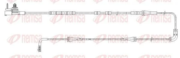 LAND ROVER Датчик зносу гал. колодок (задній) DISCOVERY 2.0 16-, RANGE ROVER 3.0 12- REMSA 001194 (фото 1)
