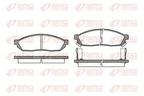 HONDA гальмівні колодки передн. CIVIC I (SF) 1300 L 80-83, SUZUKI CARRY (0S) 0.8 (ST90) 80-85 REMSA 0111.02 (фото 1)