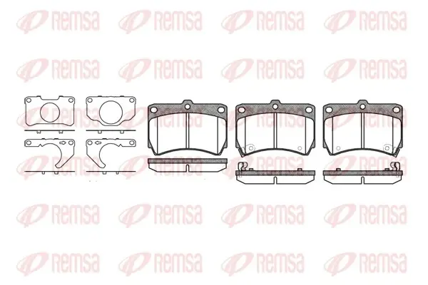 KIA гальмівні колодки передн. Rio -02 MAZDA 323 -94 REMSA 0212.32 (фото 1)