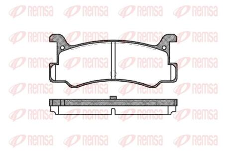 MAZDA колодки гальм. задні 323 1,6GT -93, MX-3/MX-5 REMSA 0213.00