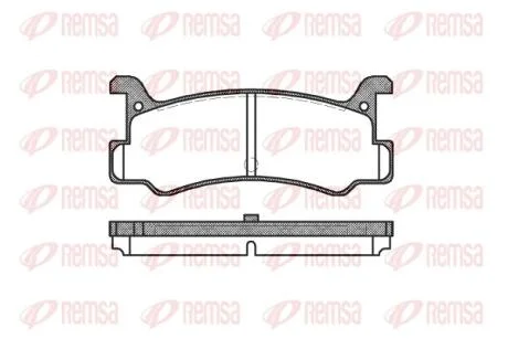 MAZDA колодки гальм. задні 323 1,6GT -93, MX-3/MX-5 REMSA 0213.00