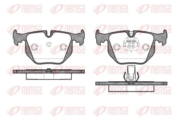 Гальм. колод. задн. BMW 3 (E46), 7(E38), X3(E83), X5(E53) REMSA 0381.30 (фото 1)