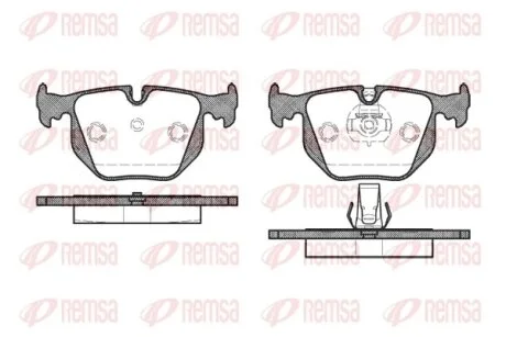 Гальм. колод. задн. BMW 3 (E46), 7(E38), X3(E83), X5(E53) REMSA 0381.30