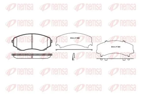 Колодки тормозные дисковые REMSA 0397.22