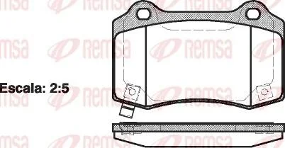 Колодки тормозные дисковые REMSA 0434.54