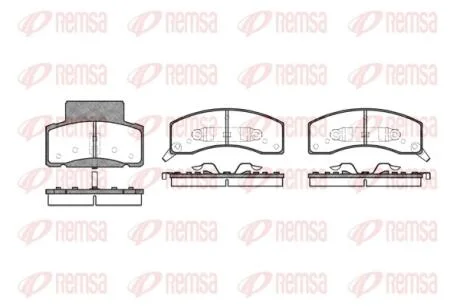 DODGE Гальмівні колодки передні RAM 2500 5.9 93-01 REMSA 0616.02