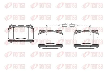 ALFA ROMEO гальмівні колодки передні (з датчик.) GIULIETTA (940_) 1.8 TBi (940FXR11) 13-18 REMSA 0666.22