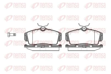 Колодка гальм. диск. NISSAN ALMERA передн. (вир-во) REMSA 0704.00