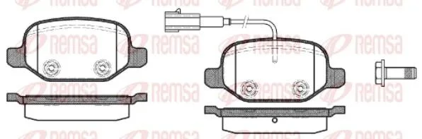 FIAT гальмів.колодки задн.Alfa Romeo Mito 08- REMSA 0727.02 (фото 1)
